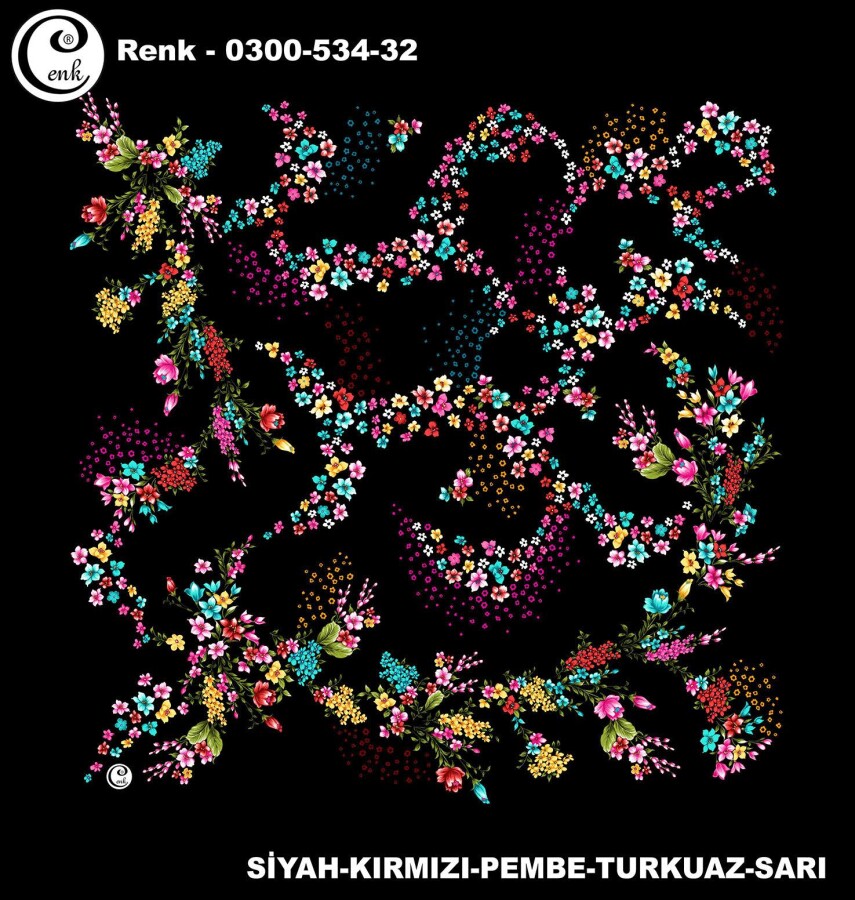 Cenk Desenli Yazma 100Cm 300-534-32 - CENK