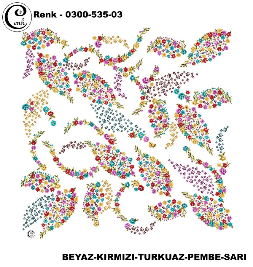 Cenk Desenli Yazma 100Cm 300-535-03 - CENK