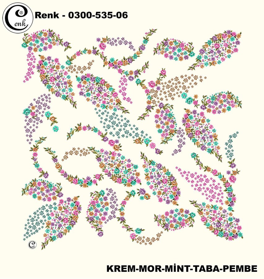 Cenk Desenli Yazma 100Cm 300-535-06 - CENK