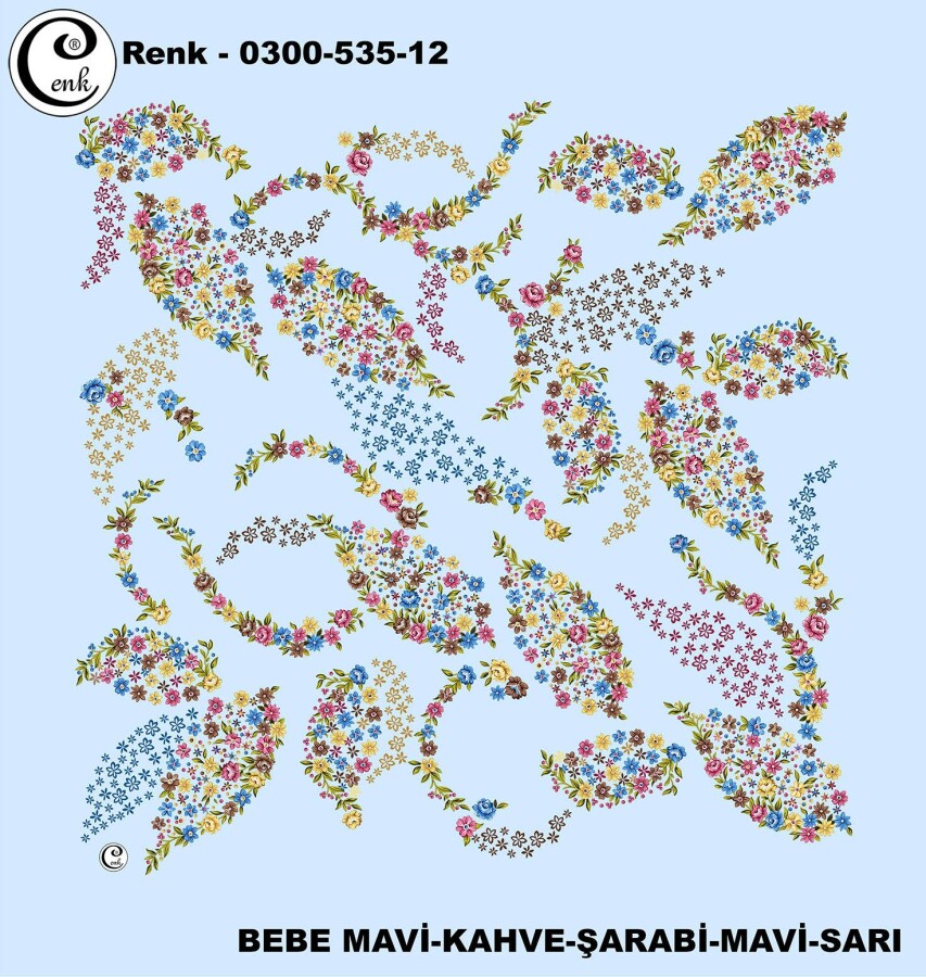 Cenk Desenli Yazma 100Cm 300-535-12 - CENK