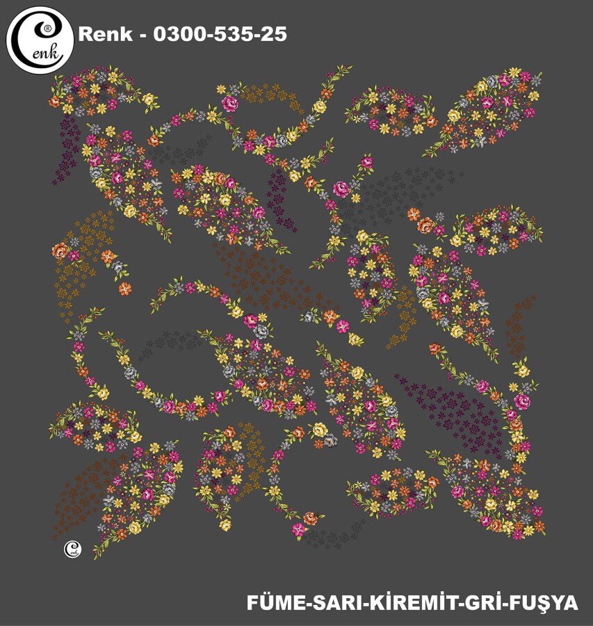 Cenk Desenli Yazma 100Cm 300-535-25 - CENK