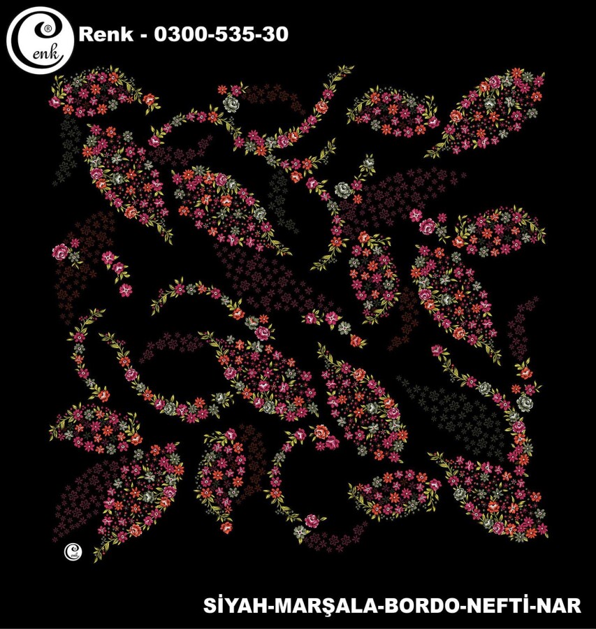 Cenk Desenli Yazma 100Cm 300-535-30 - CENK