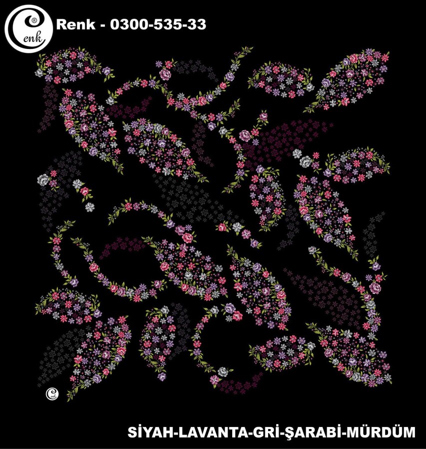 Cenk Desenli Yazma 100Cm 300-535-33 - CENK