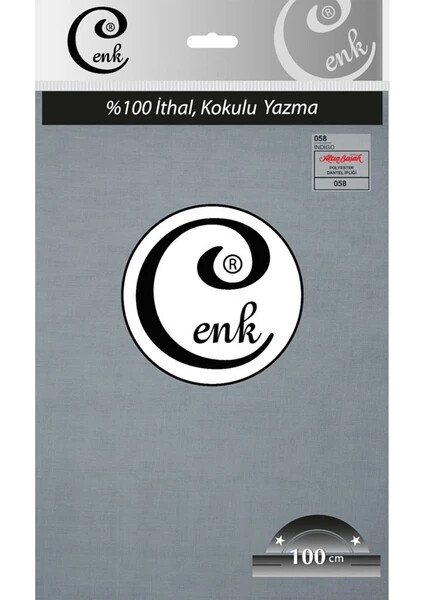 CENK,DÜZ RENK YAZMA 100CM 0058 INDIGO - CENK