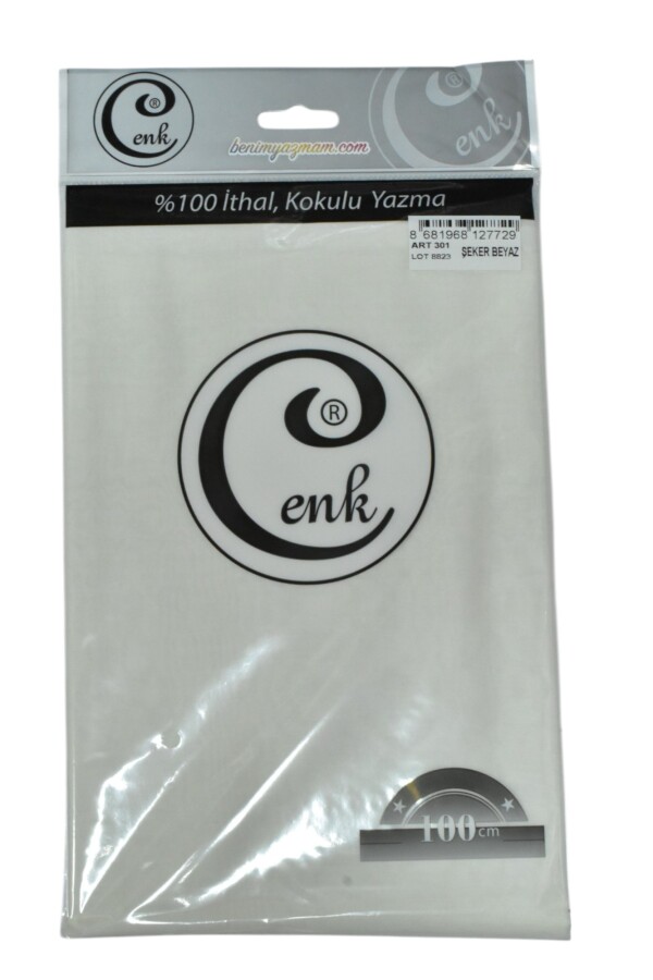 CENK,DÜZ RENK YAZMA 100CM ŞEKER BEYAZ - CENK