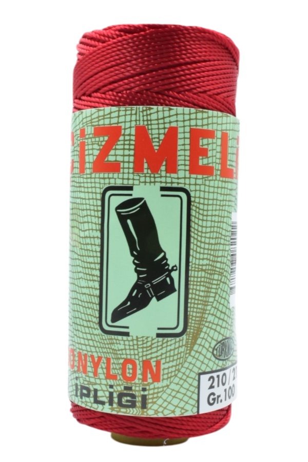 ÇİZMELİ,100 GR 210/21 NYLON AĞ İPLİĞİ 0666 KIRMIZI - Çizmeli