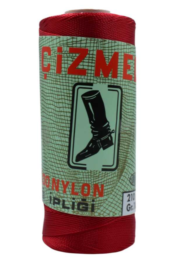 Çizmeli,100 Gr 210/9 Nylon Ağ İpliği 0666 Kırmızı