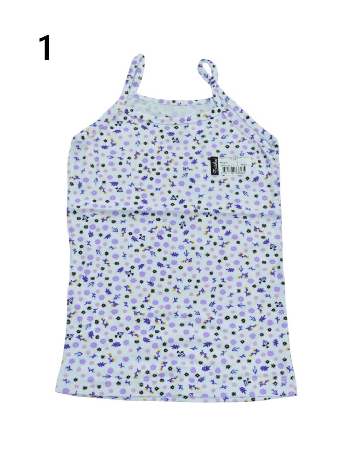 TUTKU,ÇOCUK KIZ ELASTAN EMPİRME İP ASKILI ATLET NO:2 - Tutku