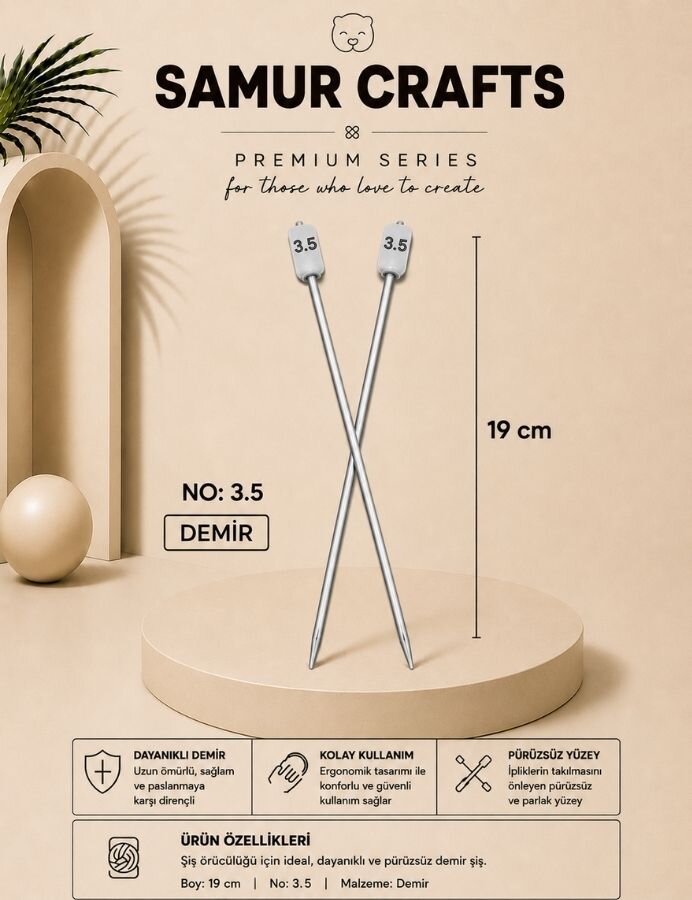 HOBİ,17 CM ŞİŞ NO:03,5 - HOBİ