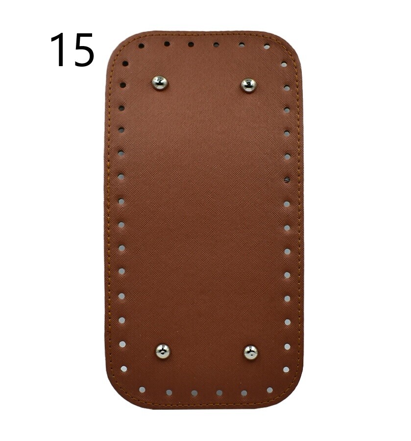 GORA,DERİ ÇANTA TABANI 12x25 RİVETLİ DİKDÖRTGEN - 15