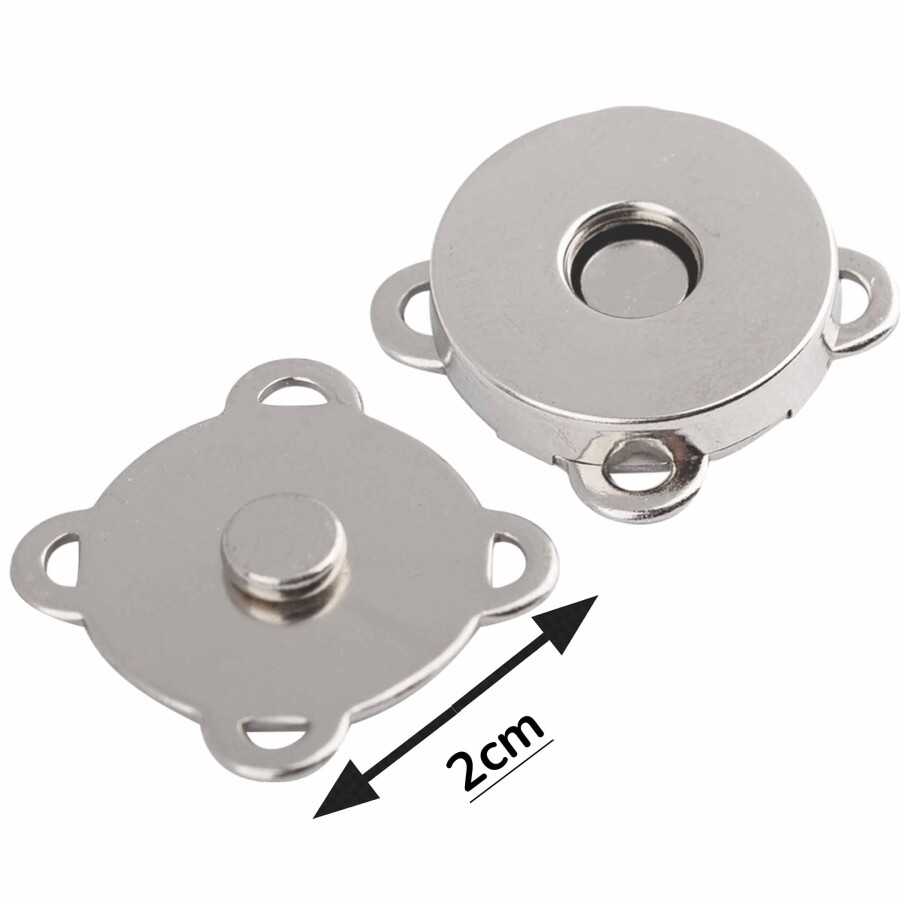 GORA,DİKMELİ ÇANTA MIKNATISI - GÜMÜŞ - 