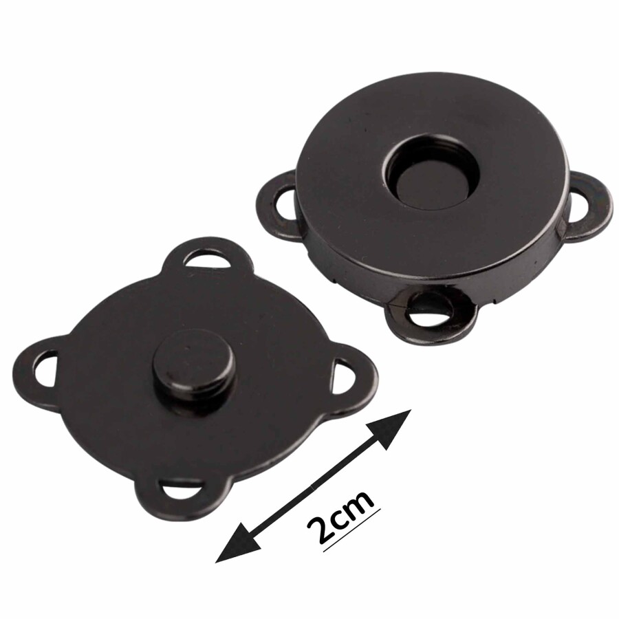 GORA,DİKMELİ ÇANTA MIKNATISI - SİYAH - 