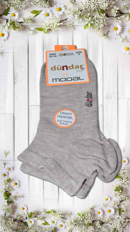 DÜNDAR,PLUS ÇOCUK MODAL PATİK (3-5-7-9-11) (8047)SÜTLÜ KAHVE - DÜNDAR