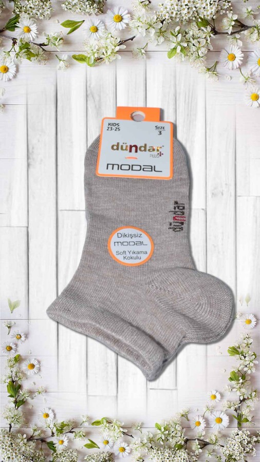 DÜNDAR,PLUS ÇOCUK MODAL PATİK (3-5-7-9-11) (8047)GRİ - DÜNDAR