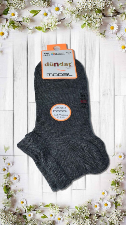 DÜNDAR,PLUS ÇOCUK MODAL PATİK (3-5-7-9-11) (8047)FÜME - DÜNDAR