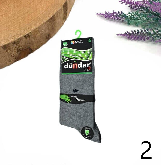 DÜNDAR,PLUS ERKEK BAMBU LYCRA SOKET (5602) - 2
