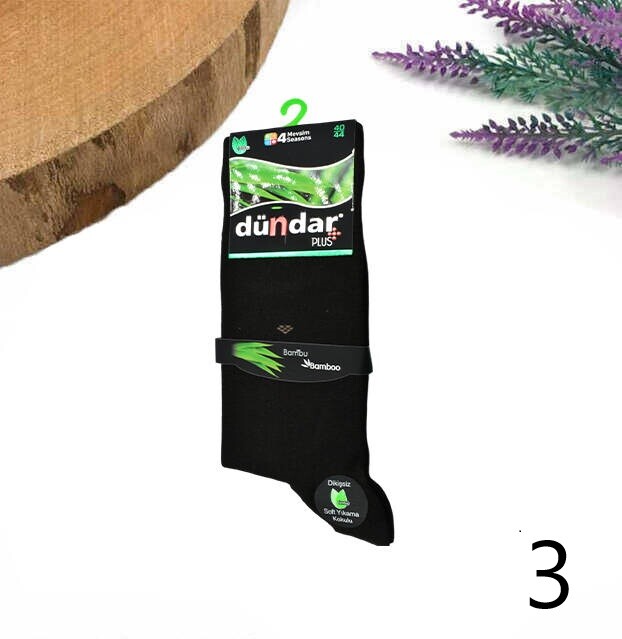 DÜNDAR,PLUS ERKEK BAMBU LYCRA SOKET (5602) - 3