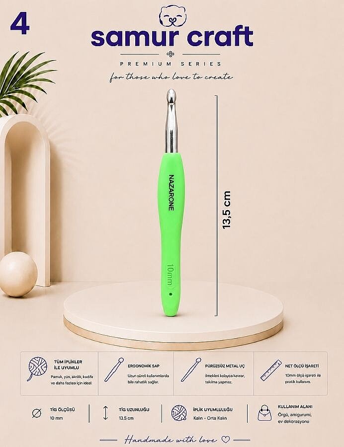 NAZARONE,ELASTİK SAPLI TIĞ NO:10 - 4