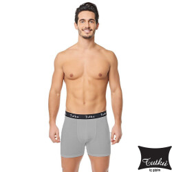 TUTKU,ERKEK ELASTAN SPOR BOXER NO:M GRİ - Tutku