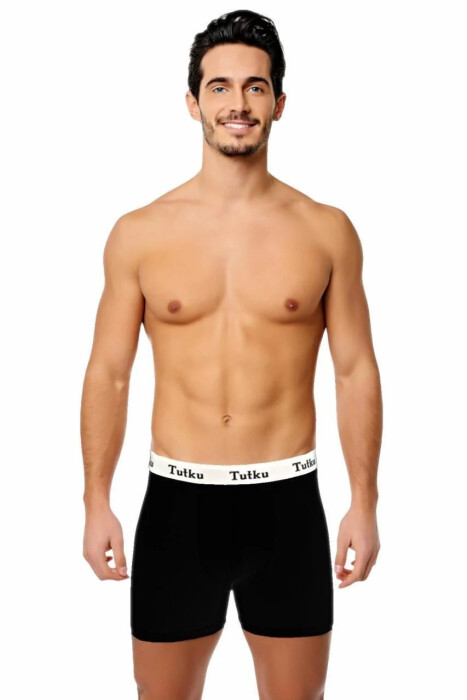 TUTKU,ERKEK ELASTAN SPOR BOXER NO:S SİYAH - Tutku