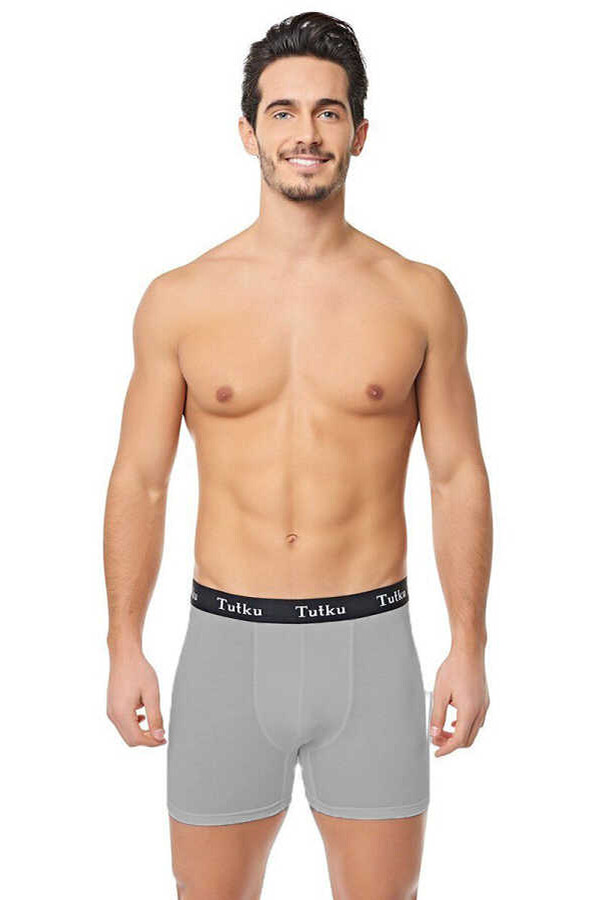 TUTKU,ERKEK ELASTAN SPOR BOXER NO:XL GRİ - Tutku