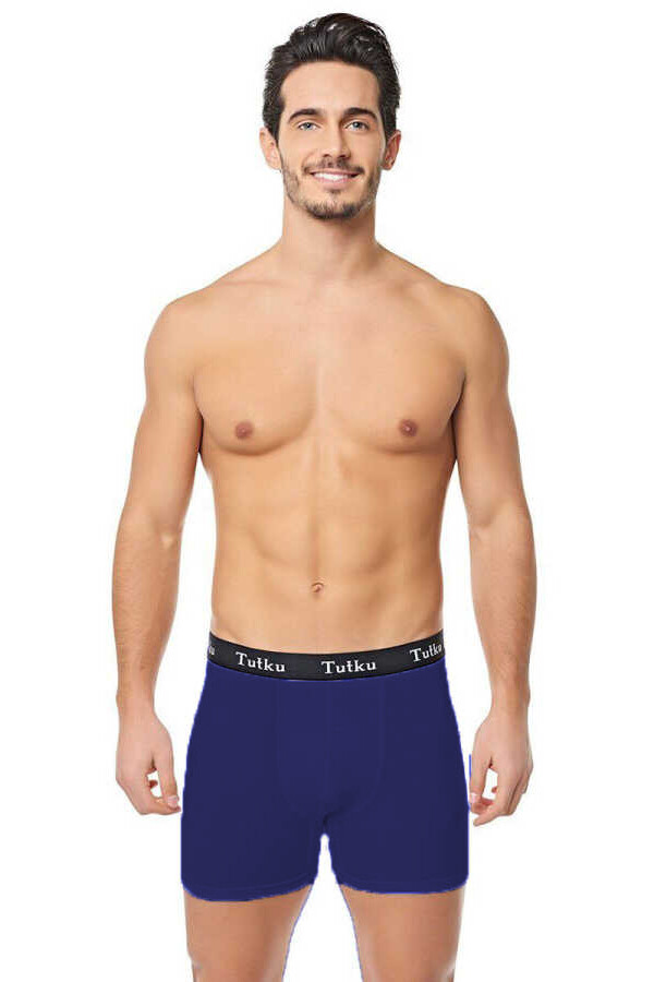 TUTKU,ERKEK ELASTAN SPOR BOXER NO:XXL LACİVERT - Tutku