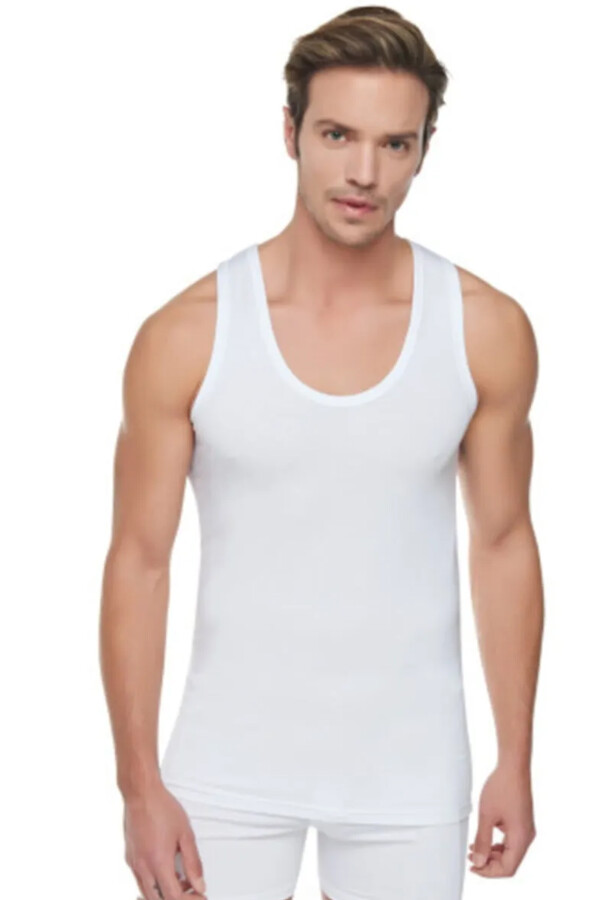 TUTKU,ERKEK RİBANA ATLET NO:1 BEYAZ - Tutku