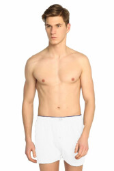 TUTKU,ERKEK PENYE DÜZ BOXER NO:M BEYAZ - Tutku
