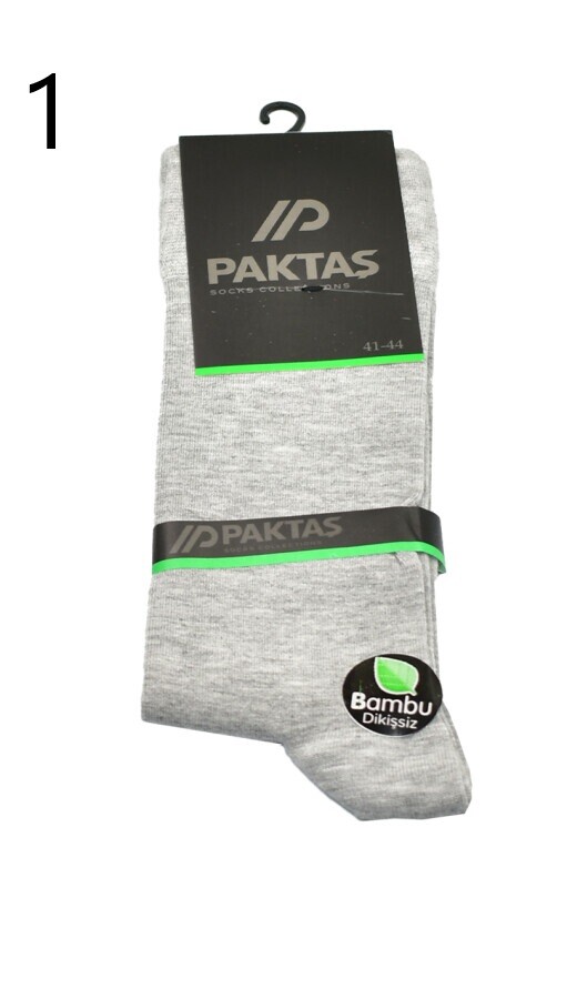 PAKTAŞ,ERKEK SOKET ÇORAP DİKİŞSİZ BAMBU - 1