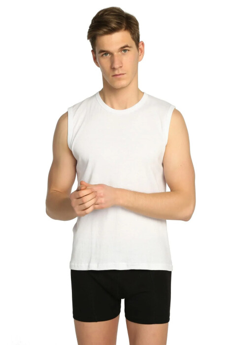 TUTKU,ERKEK SPOR FANİLA NO:S BEYAZ - Tutku