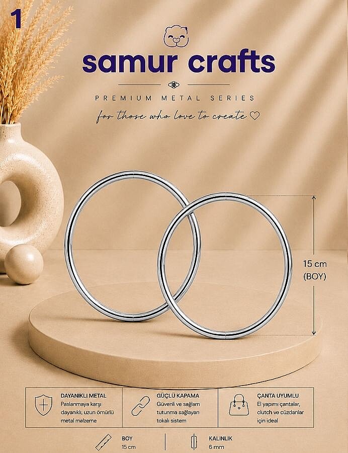 GORA, METAL ÇANTA SAPI YUVARLAK MODEL 15 CM - 1
