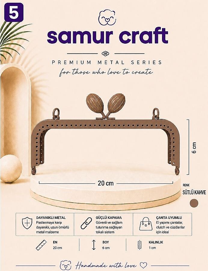 GORA, RENKLİ METAL KENARI DELİKLİ BURS 20 CM - 5
