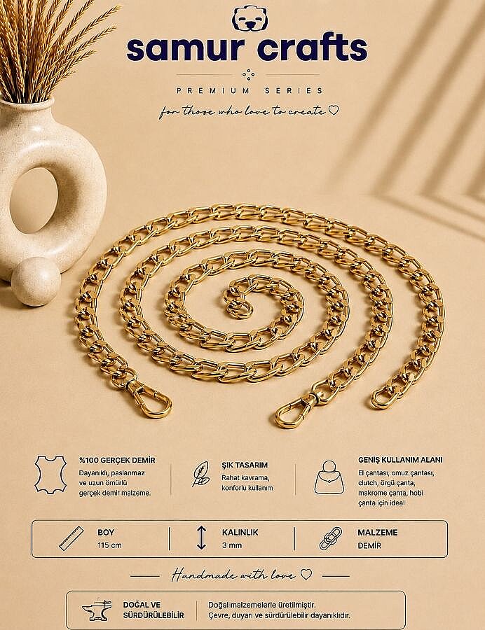 GORA,115 CM 3.0 ALÜMİNYUM TRAŞLI ZİNCİR - 