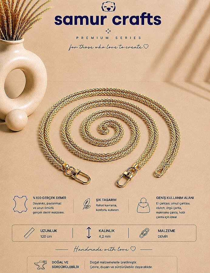 GORA,120 CM 4.2 DEMİR LV ZİNCİR GOLD - GORA