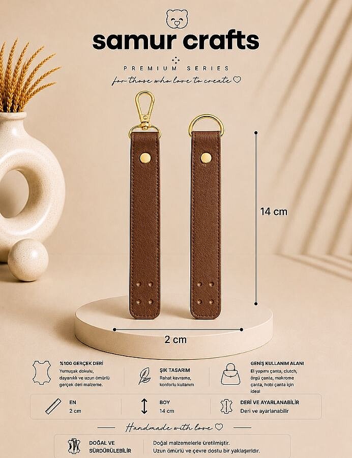 GORA,14 CM ÇANTA AĞZI KAPAMA KAHVE - 1
