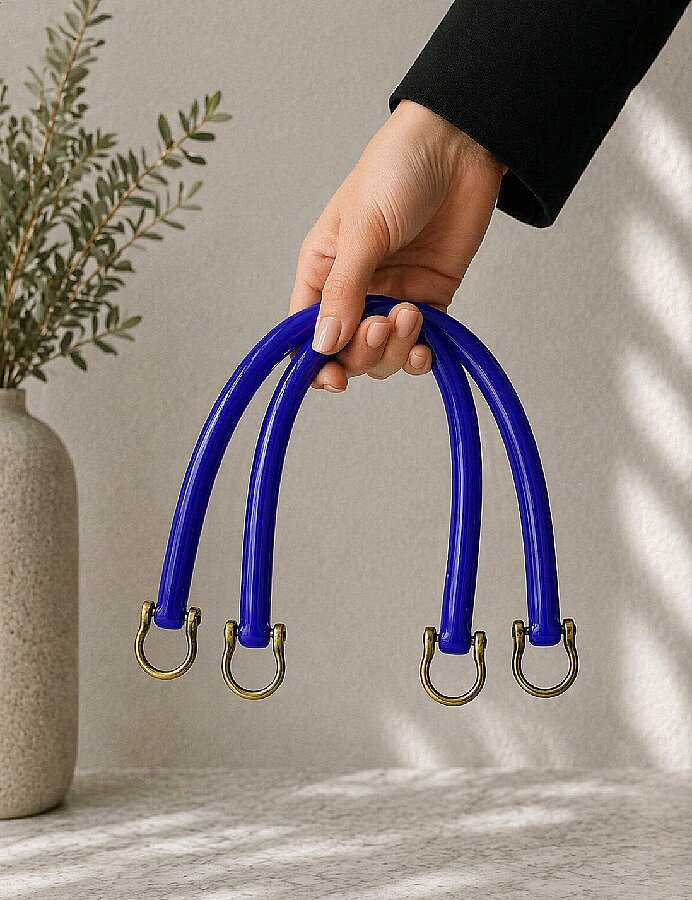 GORA,15 CM AKRİLİK ÇANTA SAPI SAKS MAVİ - 2