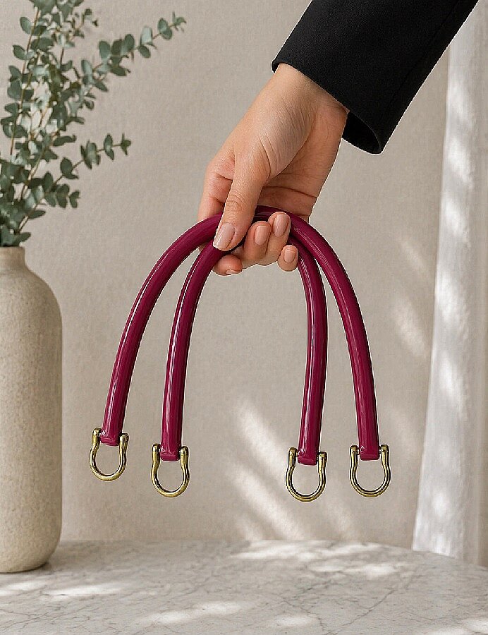 GORA,15 CM AKRİLİK ÇANTA SAPI FUŞYA - 2