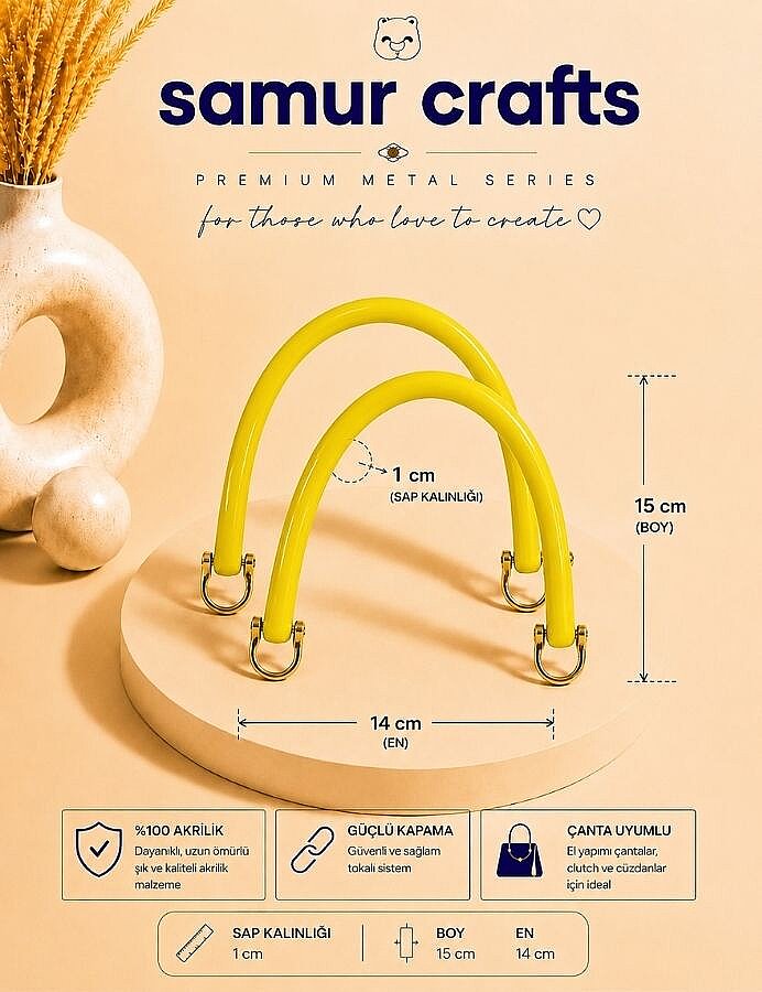 GORA,15 CM AKRİLİK ÇANTA SAPI - GORA