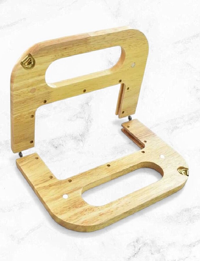 GORA,20 CM AHŞAP ÇANTA BURSU E MODEL HAM AHŞAP - 2