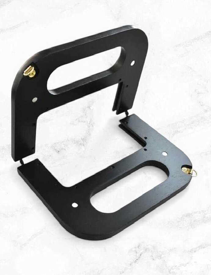 GORA,20 CM AHŞAP ÇANTA BURSU E MODEL SİYAH - GORA (1)