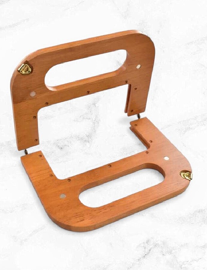 GORA,20 CM AHŞAP ÇANTA BURSU E MODEL - GORA (1)
