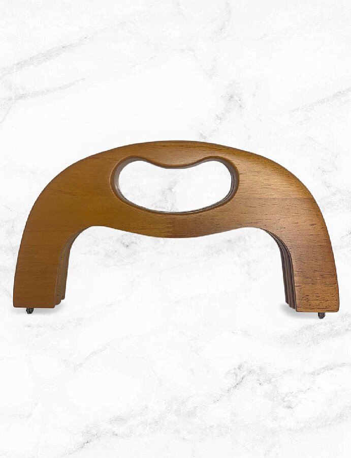 GORA,22 CM AHŞAP ÇANTA BURSU KOYU AHŞAP - GORA