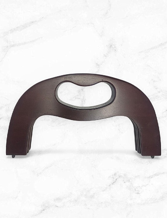 GORA,22 CM AHŞAP ÇANTA BURSU KAHVE - 1