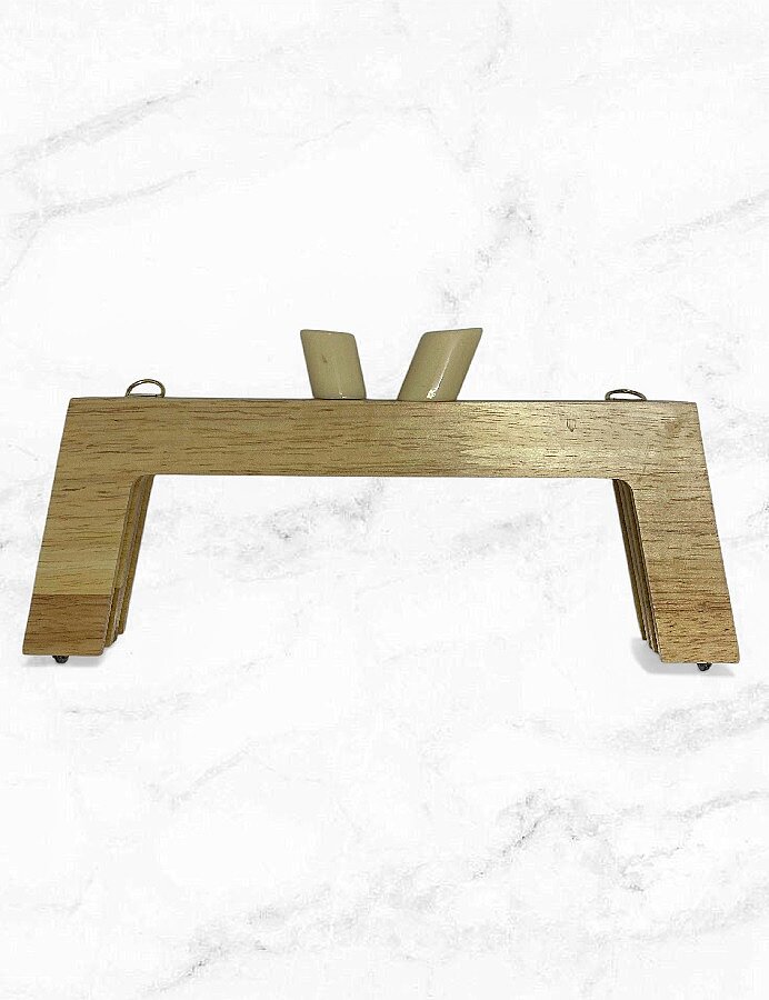 GORA,23 CM AHŞAP ÇANTA BURSU HAM AHŞAP - 1
