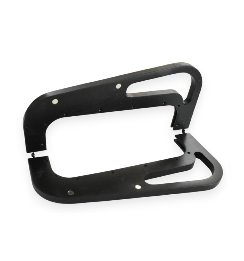 GORA,25 CM AHŞAP ÇANTA BURSU SİYAH - GORA (1)