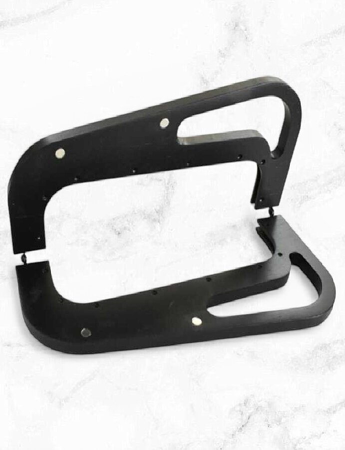 GORA,25 CM AHŞAP ÇANTA BURSU SİYAH - GORA (1)