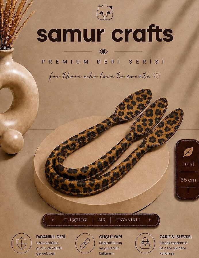 GORA,35 CM BORULU ÇANTA SAPI LEOPAR - GORA