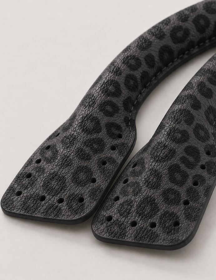 GORA,55 CM BORULU ÇANTA SAPI LEOPAR GRİ SİYAH - GORA (1)