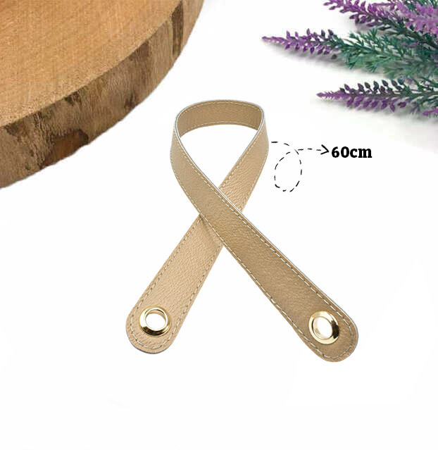 GORA,60 CM DERİ KUŞ GÖZLÜ ÇANTA SAPI TAŞ - GORA