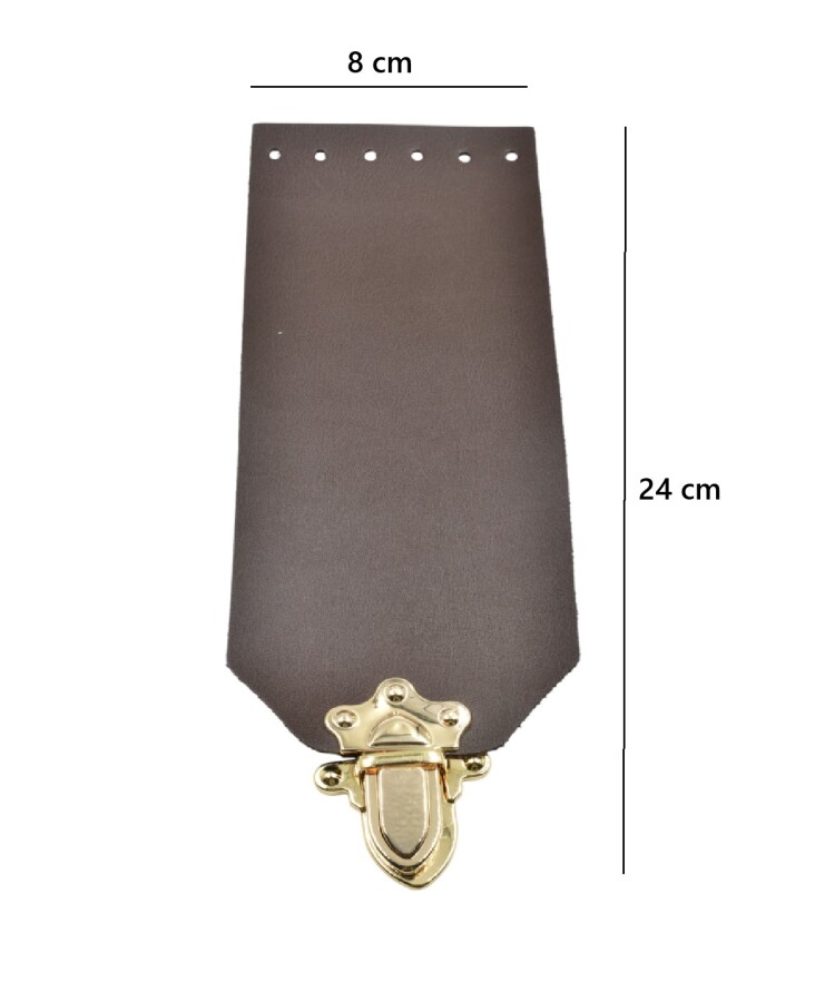 GORA,8X24 CM DERİ ÇANTA KAPAĞI KAHVE - GORA